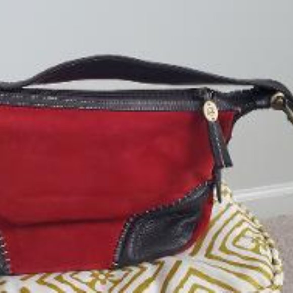 Donald J Pliner Red Suede Purse - Picture 2 of 7